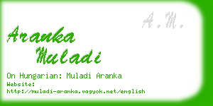 aranka muladi business card